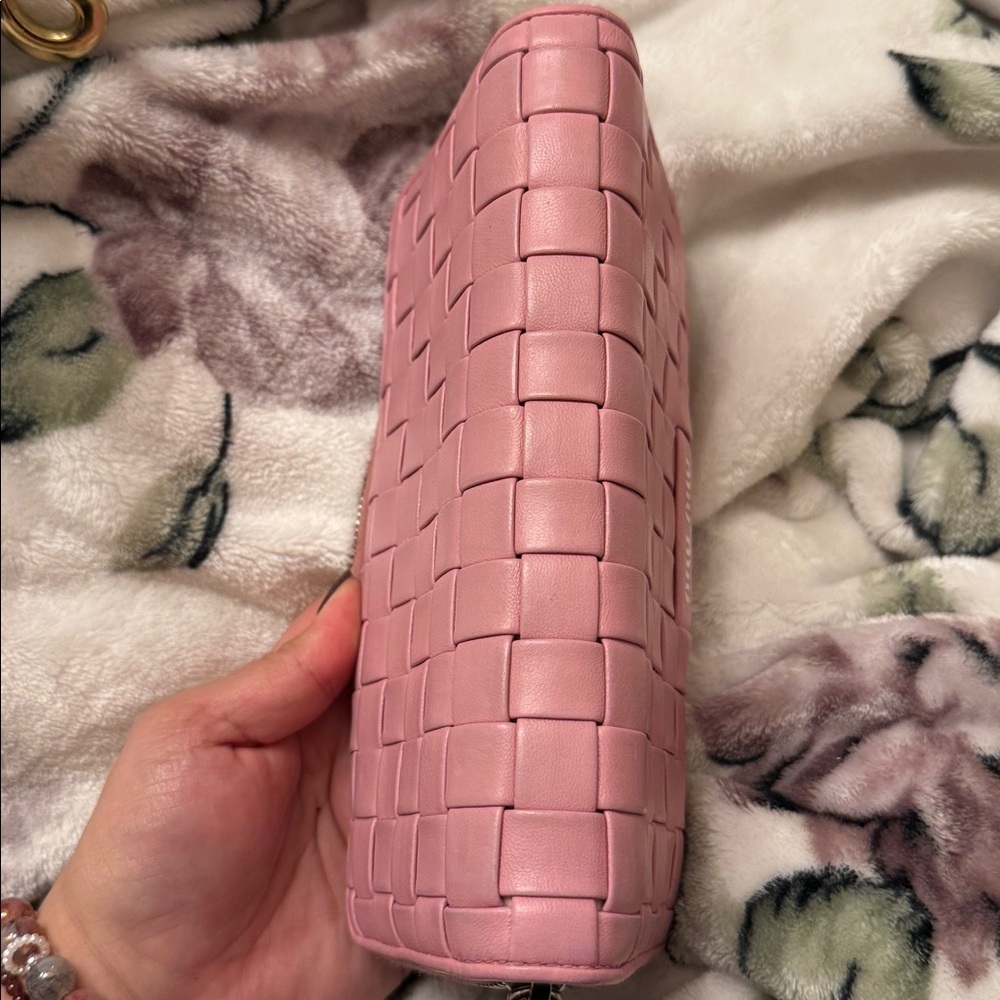Miu Miu Pink Woven Wallet - Picture 9 of 9